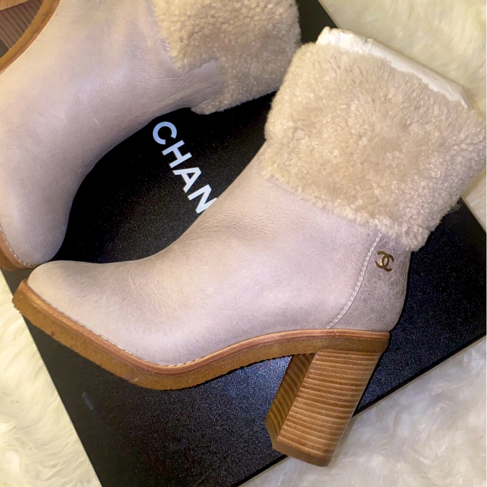 Chanel Short Stacked Heel Bootie